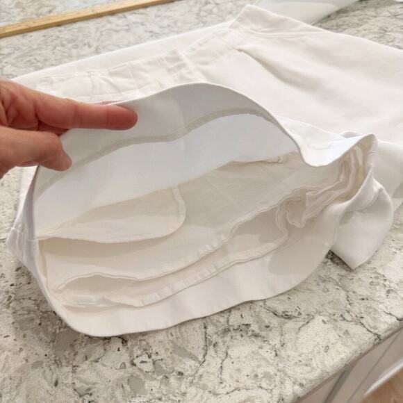 Tibi Shorts Women’s Size 2 White Cotton Tie High Waist - Picture 12 of 14